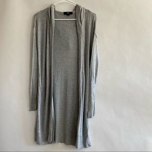 Grey cardigan sweater with hood size small